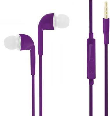 Слушалки Слушалки с кабел и микрофон  Слушалки хендсфрий / handsfree за Samsung и други лилави